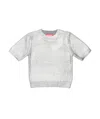 Diesel Metallic-sheen Ribbed-knit Top In White