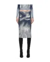 Diesel Mi-lan Ribbed Midi Skirt In Gray