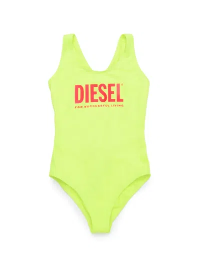 Diesel Kids' Miatis Swimsuit In Yellow