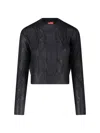 Diesel 'miccha' Crop Sweater In Black