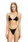 Diesel Luna-dnm Triangle Cup Adjustable Thin Straps In Black