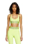 Diesel Microfibre Sports Bra With Cut-off Logo