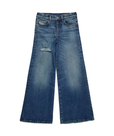 DIESEL DIESEL KIDS DISTRESSED FLARED JEANS