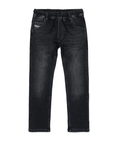 Diesel Kids' Mid-rise Slim-fit Jeans In Black