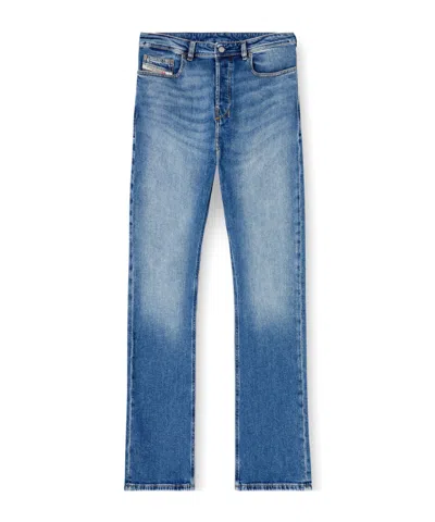 Diesel Mid-rise Straight-leg Jeans In Blue