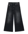 Diesel Mid-rise Wide-leg Jeans In Black