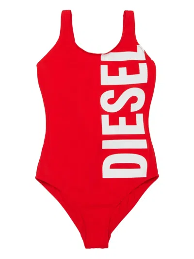 Diesel Kids' Midely Swimsuit In Red