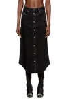 Diesel De-ard-long Button Midi Skirt In Black