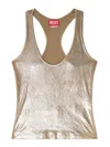 Diesel Vestido Midi - Dorado In Gold