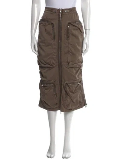 Pre-owned Diesel Midi Length Skirt In Brown