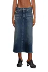 Diesel Midi Skirt In Rehab Denim In Blue