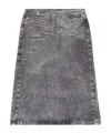 Diesel Midi Skirt In Tailoring Pinstripe Denim In Gray