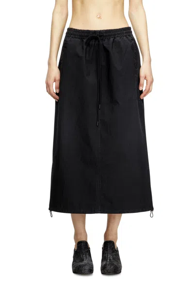 Diesel Midi Skirt In Technical Jogg Jeans