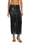 DIESEL MIDI SKIRT IN TREATED WOOL KNIT