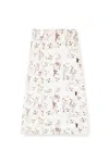 Diesel Midi Skirt In Viscose With All-over Print In White