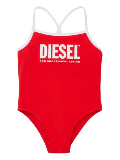 Diesel Babies' Midib Criss-cross Swimsuit In Multi