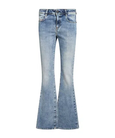 Diesel Mid-rise Flared Jeans In Blue