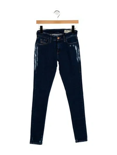 Pre-owned Diesel Mid-rise Skinny Leg Jeans In Blue