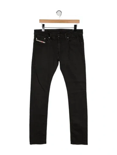 Pre-owned Diesel Mid-rise Straight Leg Jeans In Black