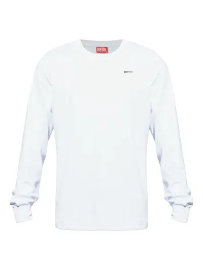 Diesel Miegor Long-sleeve Logo T-shirt In Blue