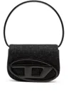 Diesel Twin-double-pouch Embossed-leather Shoulder Bag In Animal Print