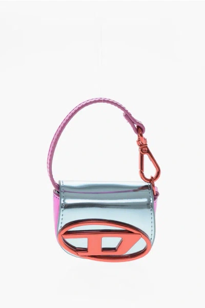 Diesel Mini Bag-shaped Metallic Faux Leather Wallet