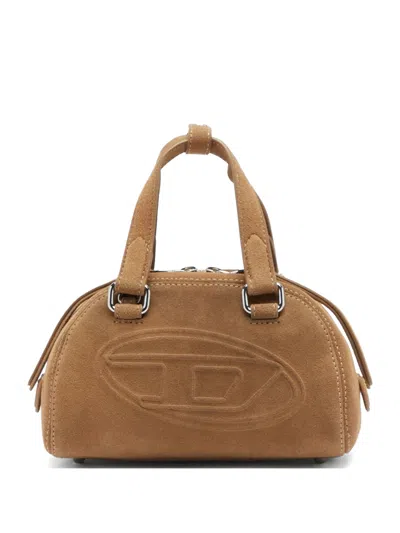 Diesel Mini Bowling Handbag With Adjustable Strap In Brown