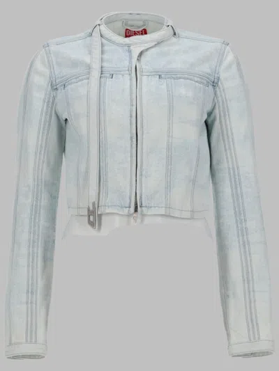 Diesel Mini Casual Jacket For Women In Baby Blue