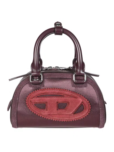 Diesel Mini Dome Shoulder Bag In Burgundy