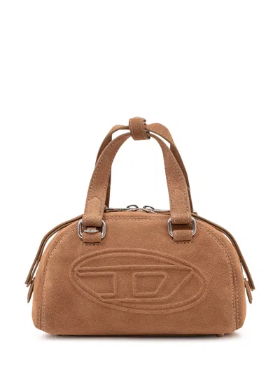 Diesel Mini Dome Shoulder Bag In Marrone