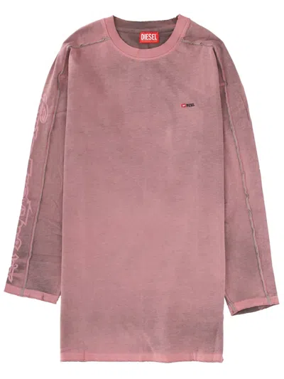Diesel Mini Dress "d-aliene" In Gray