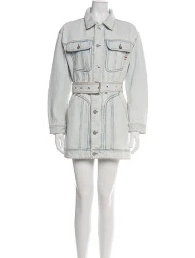 Pre-owned Diesel Mini Dress In White
