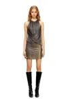 Diesel Mini Dress With Draping In Gray