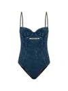 Diesel Mini Effect Adjustable Bodysuit In Blu