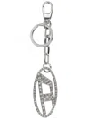 Diesel Mini Key Holder With Logo In Silver