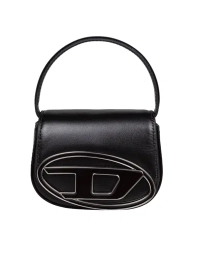 Diesel Mini Leather Handbag In Black
