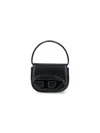 Diesel Mini Shoulder Bag In Soft Nappa Leather With Logo Detail In Black