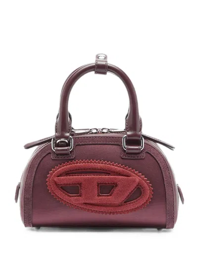 Diesel Mini Oval Tote With Adjustable Strap In Burgundy