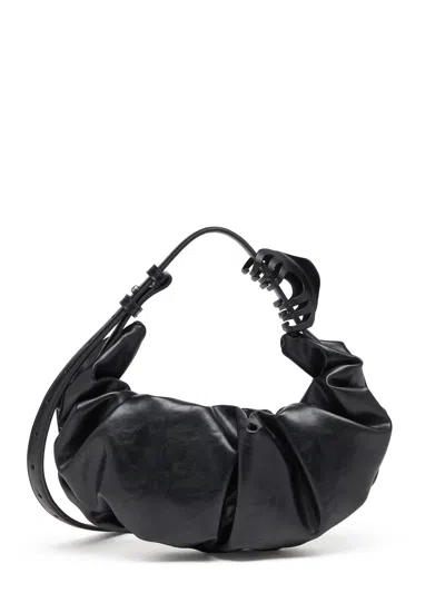 Diesel Mini Shoulder Bag With Adjustable Belt Strap And Removable Hair Clip, 13 Cm Height 28 Cm Widt In Nero