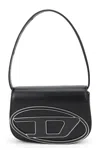 Diesel Black Leather 1dr Shoulder Bag In Black