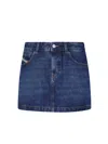 Diesel Mini Skirt "de-ron" In Blue