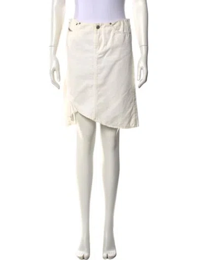 Pre-owned Diesel Mini Skirt In White