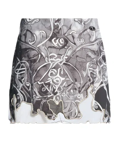 Diesel Mini Skirts In Gray