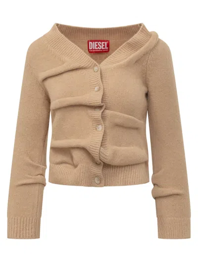 Diesel Mini Sweater For Fall/winter 2026 In Beige