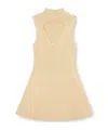 Diesel M-oloni-short Keyhole-neck Ribbed Dress In Yellow