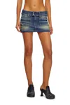 Diesel Minigonna In Denim In Blu