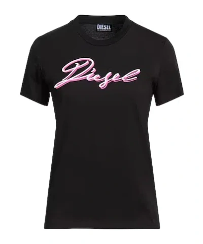 Diesel Minimal Graphic Short Sleeve T-shirt In Black