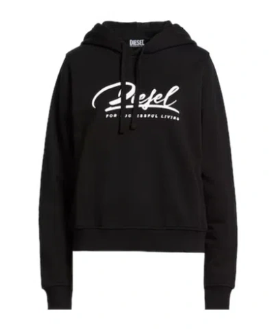 Diesel Minimal Graphic Sweatshirt In Black
