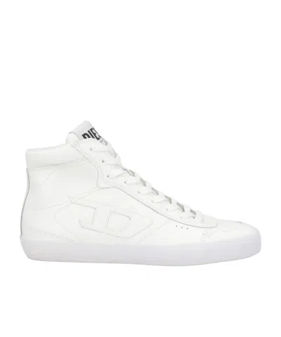 Diesel Minimalist High-top Casual Shoes In White