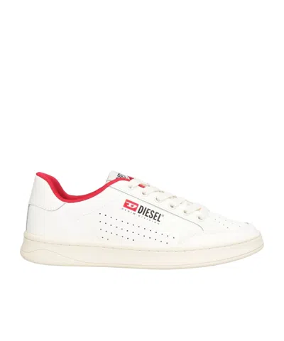 Diesel Minimalist Solid Color Low-top Sneakers In White